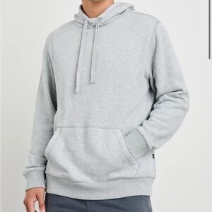 Rails Mammoth Heather Grey Hoodie Mens Pullover Pocket Cotton Drawstring Sz M